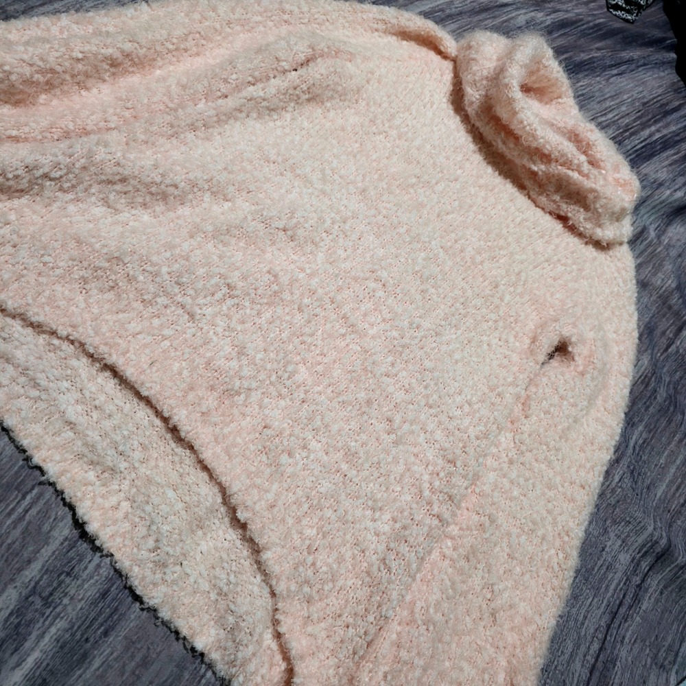 ANA A NEW APPROACH Fuzzy Peach Cozy Turtleneck Sweater‎ Small